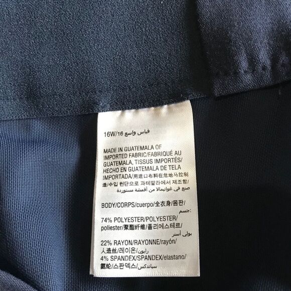 JM Collection Slim Leg Curvy Fit Trousers Pants Blue Sz 16W NWT - Picture 6 of 15